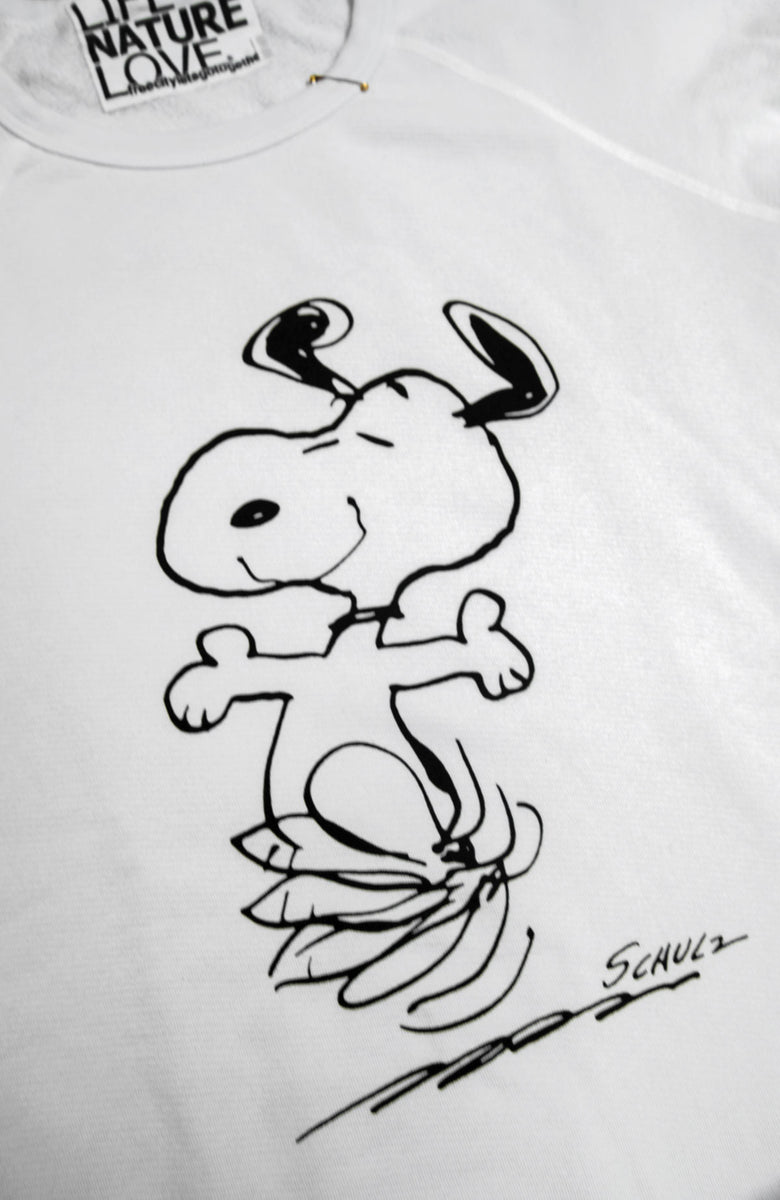 BASICGOODNESS SCHULZ SUPERVINTAGE YUMM raglan - SNOOPY CHALK