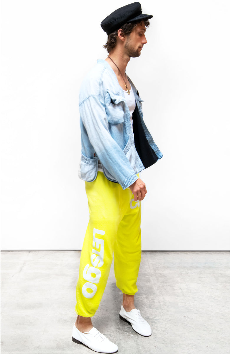 FREECITYLETSGO OG SUPERVINTAGE sweatpant - spaceyellow – FREECITYsupershop