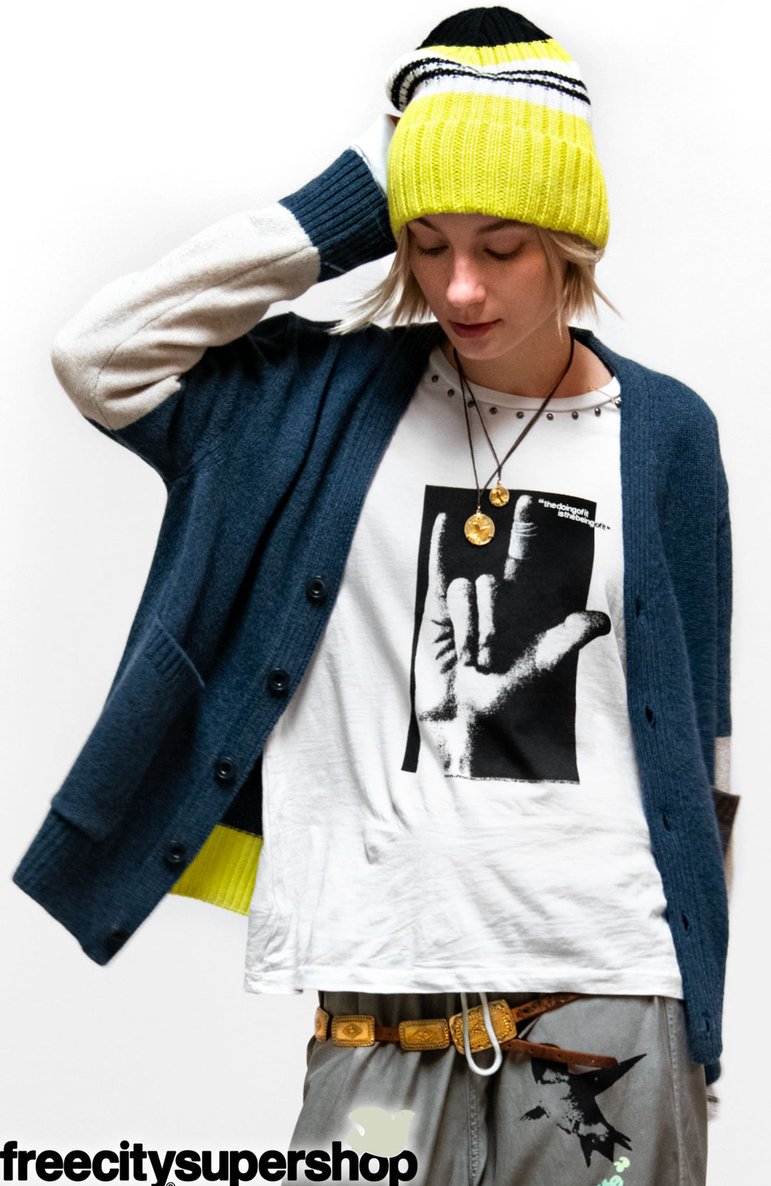 NEW FREECITY canyonkid cashmere hat in deep love CANYONKID CASHMERE LUX FATCUFF HAT - softglow  main image 2