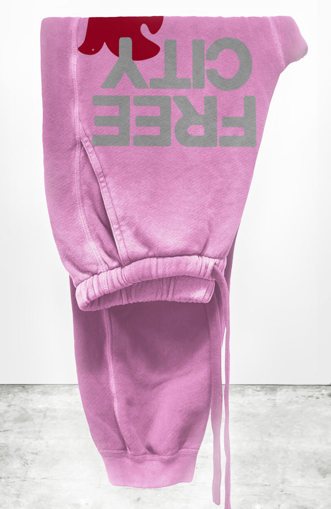 FREECITYLARGE SUNFADES pocket sweatpant - PINK LIPS