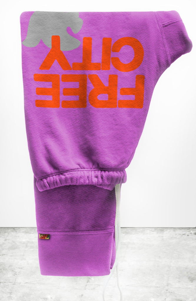 RARE Freecity Free shops City Let’s Go Hummingbird Logo Sweatpants USA Pink.