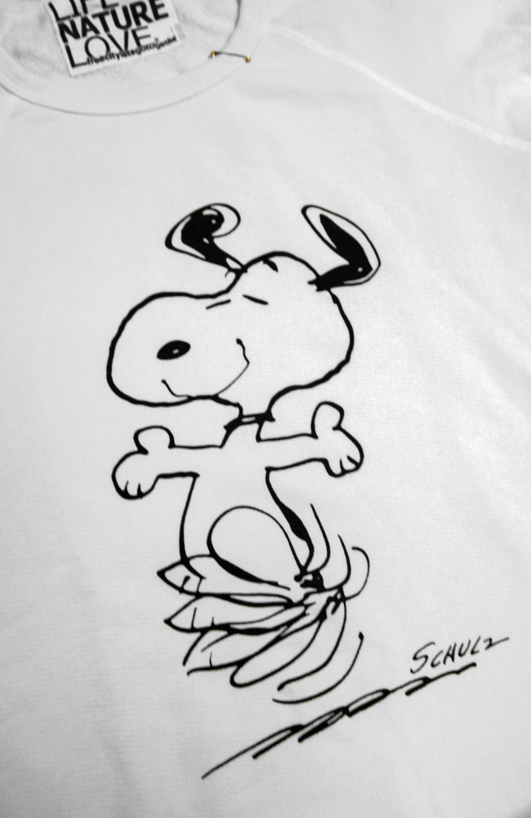 BASICGOODNESS SCHULZ SUPERVINTAGE YUMM raglan - SNOOPY CHALK
