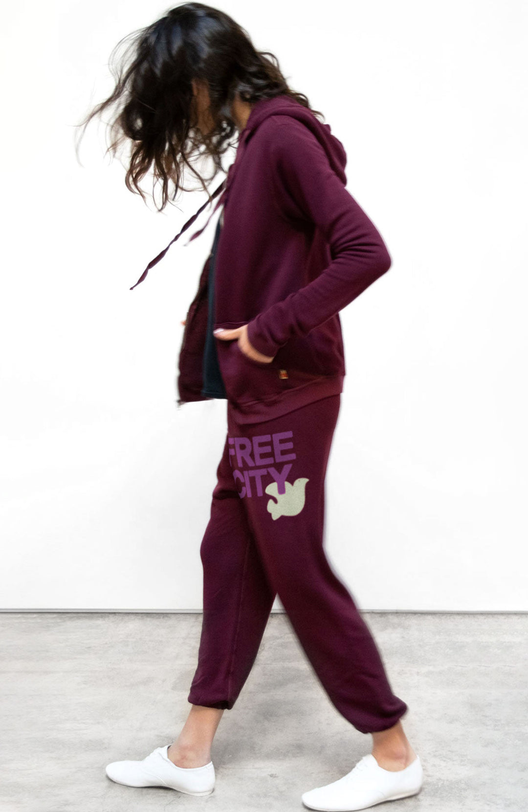 SUPERFLUFF LUX OG sweatpant - deeplove/cream – FREECITYsupershop