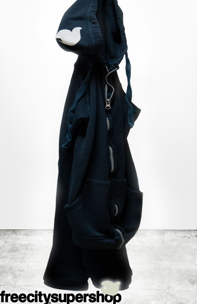 SUPERFLUFF LUX zip hoodie - deepspace/cream – FREECITYsupershop