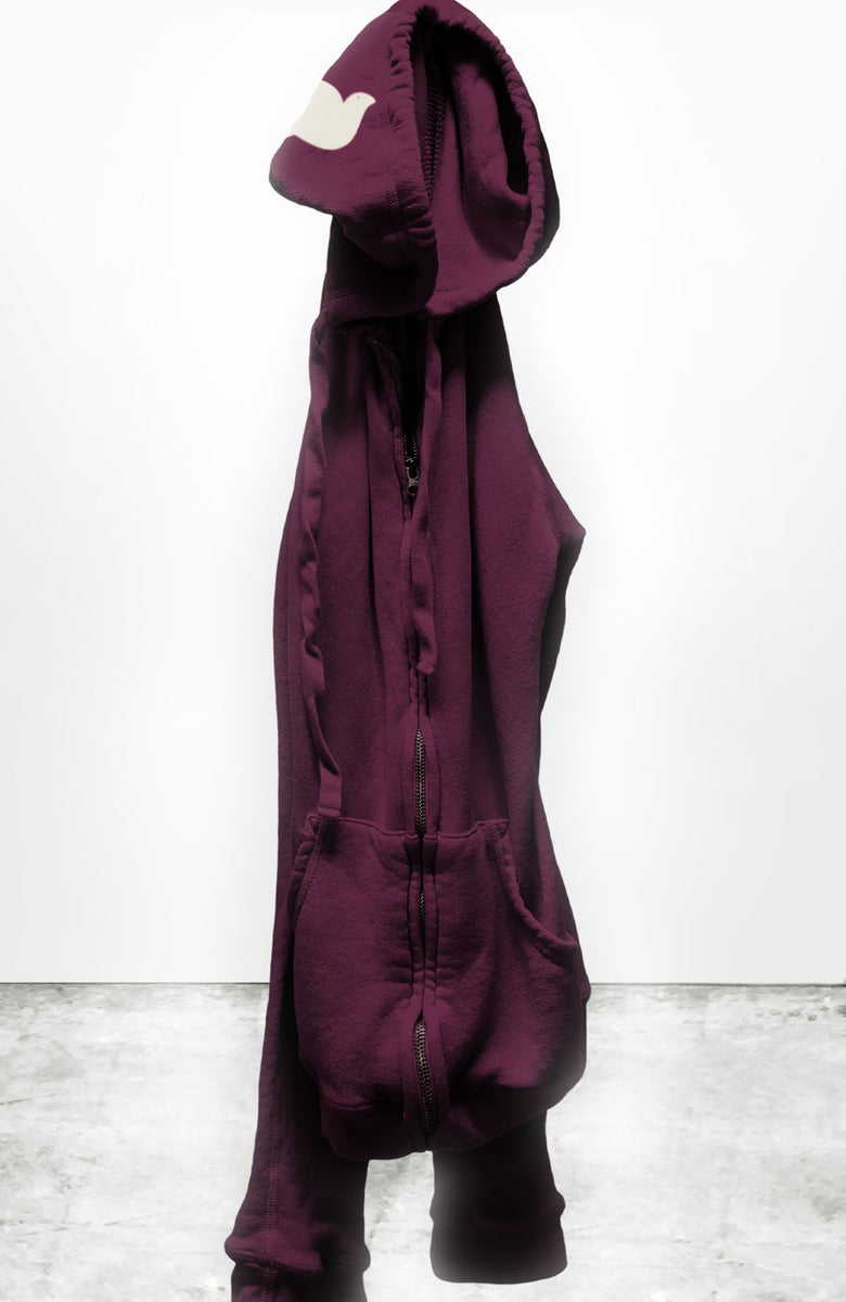 SUPERFLUFF LUX zip hoodie eggplant