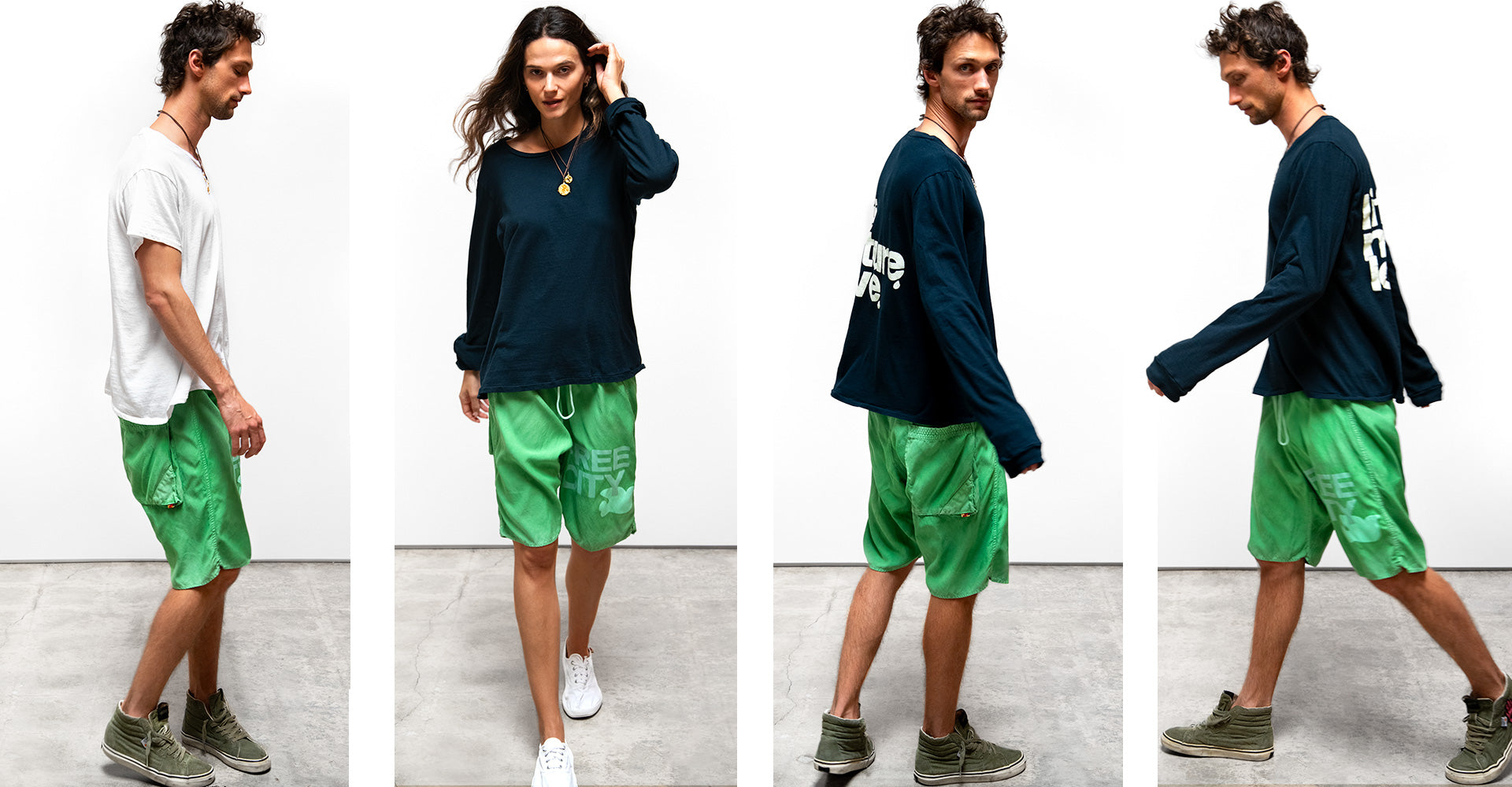 FREECITY SATIN JUMP PANT Green M フリーシティ フリーシティスーパーショップ – FREECITYsupershop